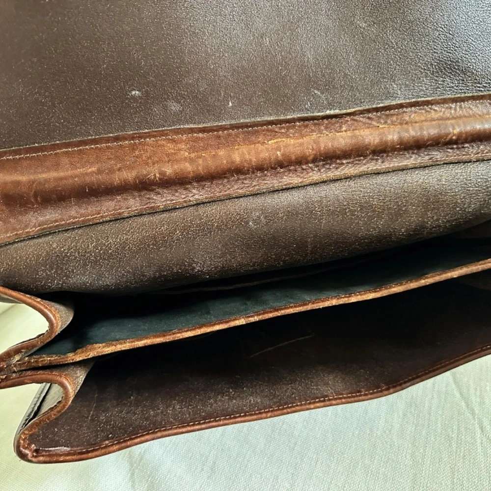 Michael Bianco Vintage Leather Briefcase – Made in USA